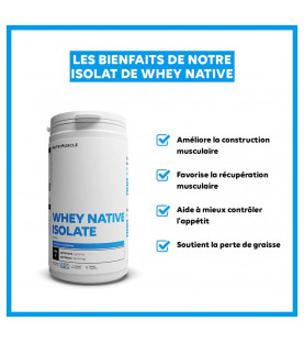 Nutrimuscle isolat de whey native low lactose
