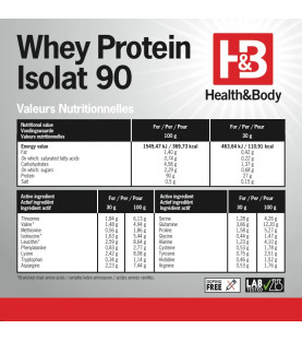 Health&body HB Whey protein isolat 90