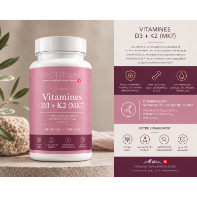 vitamine D3 + K2 (MK7)...
